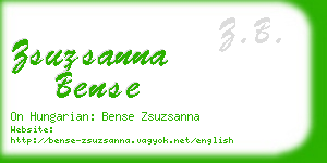 zsuzsanna bense business card